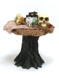 (image for) Miniature Dressed Round Wizard's Table with Tree Stump Base