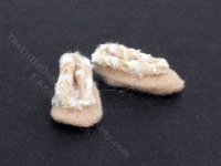 (image for) Miniature Moccasin Slippers for Dollhouses