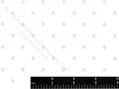 (image for) Pink Diamonds on White Miniature Wallpaper for Dollhouses