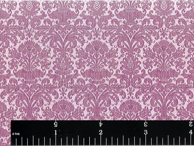 (image for) Annabelle Reverse Damask Pattern Wallpaper for Dollhouses