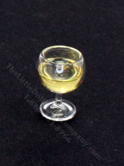 (image for) Miniature Full White Wine Glass for Dollhouses