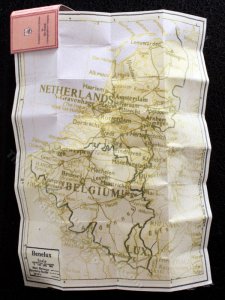 (image for) Miniature Map of Belgium, Holland, Luxembourg for Dollhouses