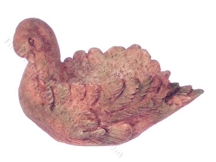 (image for) Miniature Swan Planter for Dollhouses - Ancient Grey