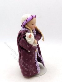 (image for) Miniature Medieval Girl Holding Baby Doll
