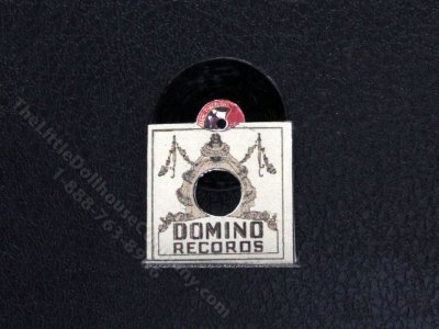 (image for) Miniature "Domino Records" Vinyl Record for Dollhouses