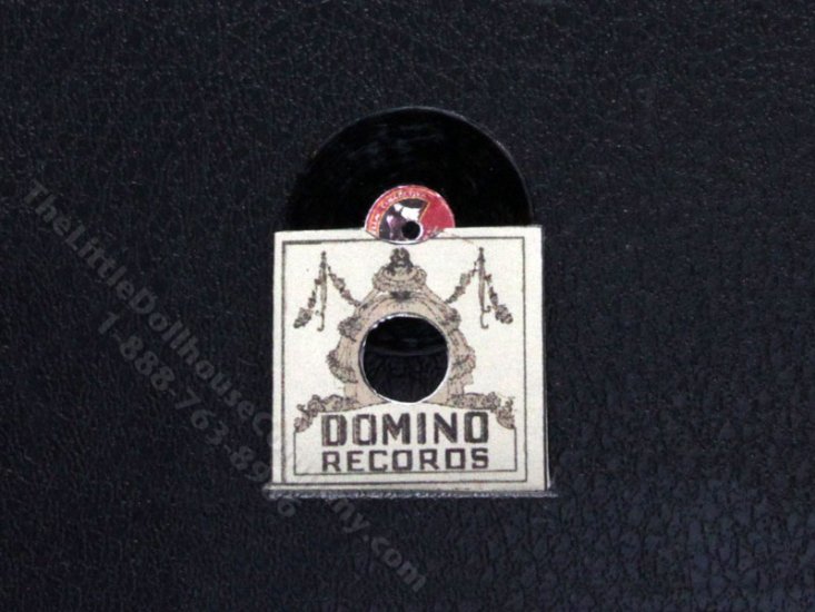 (image for) Miniature "Domino Records" Vinyl Record for Dollhouses