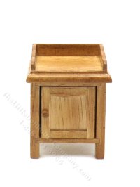 (image for) Miniature Single Cabinet Oak Finish Night Stand