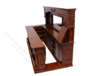 (image for) Miniature Walnut Western Bar for Dollhouses