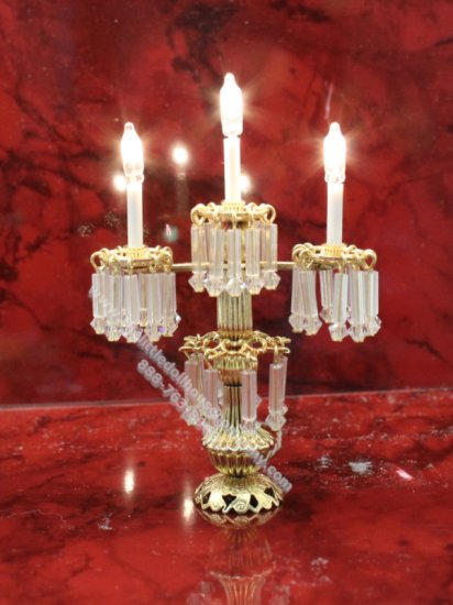 (image for) Dollhouse Scale Model Amadeus 12v 3 Light Candelabra