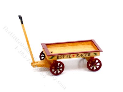 (image for) Handmade Miniature Child's Wagon for Dollhouses