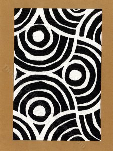 (image for) Miniature Black Ripples Rug for Dollhouses