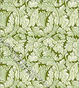 (image for) Victorian Leaves Pattern Miniature Wallpaper for Dollhouses