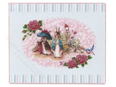 (image for) Miniature Small Benjamin Bunny and Peter Rabbit Rug