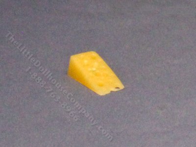 (image for) Miniature Pair of Swiss Cheese Wedges for Dollhouses
