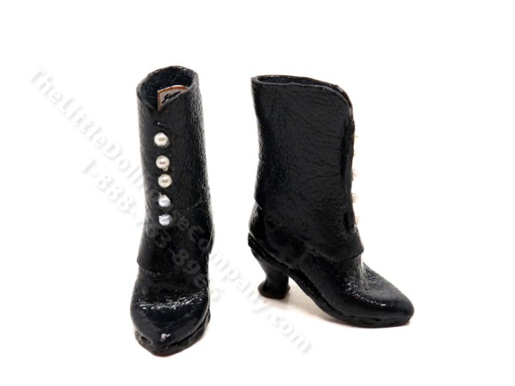 (image for) Miniature Leather Ladies Boots by Judith Blondell for Dollhouses