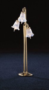 (image for) Miniature 3 Tulip Shade Arched Floor Lamp