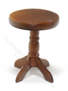 (image for) Miniature Round Walnut Stool