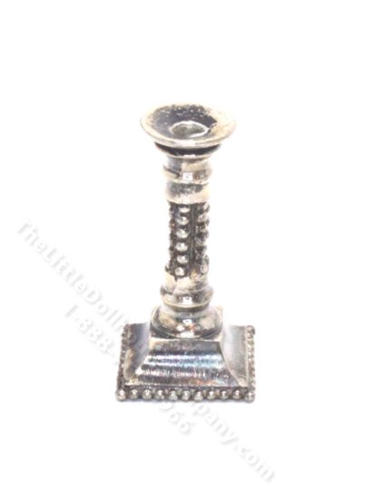 (image for) Miniature Beaded Solid Sterling Silver Candlestick