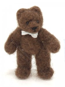 (image for) Miniature Medium Size Dark Brown Mohair Teddy Bear by Erna Meyer