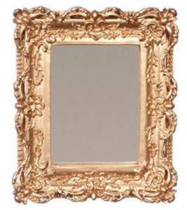 (image for) Miniature Antique Framed Mirror for Dollhouses