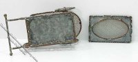 (image for) Miniature Wire Wicker Tea Cart w/Removable Tray for Dollhouses