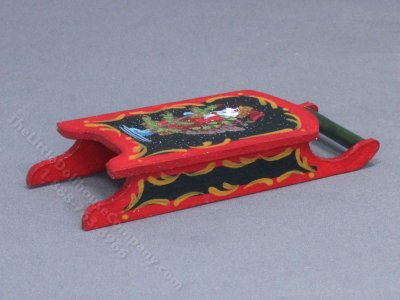 (image for) Miniature Hand Painted Christmas Sled for Dollhouses