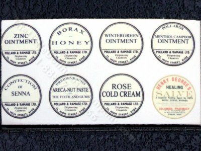 (image for) Miniaure Set of Labels for Ointments and Creams For Dollhouses