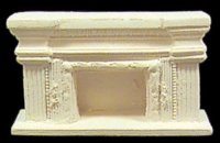 (image for) 1/2 Scale Resin Paintable Fireplace for Dollhouses