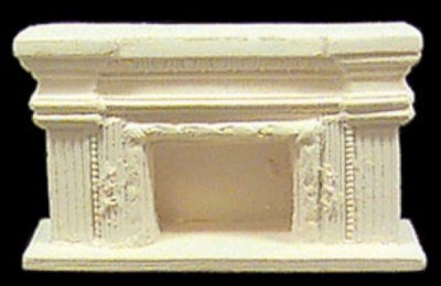 (image for) 1/2 Scale Resin Paintable Fireplace for Dollhouses