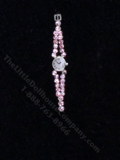 (image for) Pink Crystal Double Strap Ladies Watch by Sun Lemmens