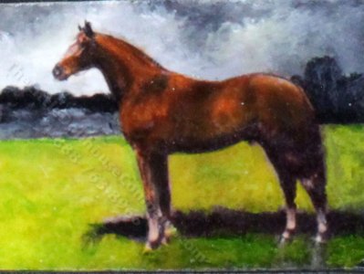 (image for) Miniature Chestnut Horse Painting by Larry Morganti