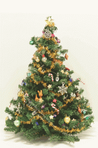 (image for) Dollhouse Miniature Large Decorated Christmas Tree