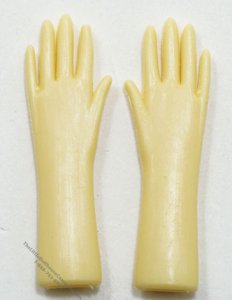 (image for) Miniature Yellow Rubber Gloves For Dollhouses