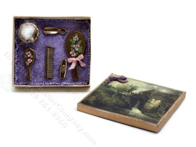 (image for) Miniature Gold Vanity Set for Dollhouse