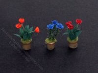 (image for) 1/2" Scale Set of 3 Tulips for Dollhouses