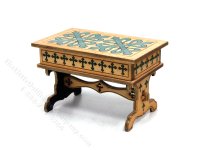 (image for) Miniature Gold Medieval-Style Console Table/Desk for Dollhouses