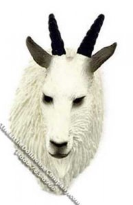 (image for) Dollhouse Scale Model Wall Mount Mountain Goat Head