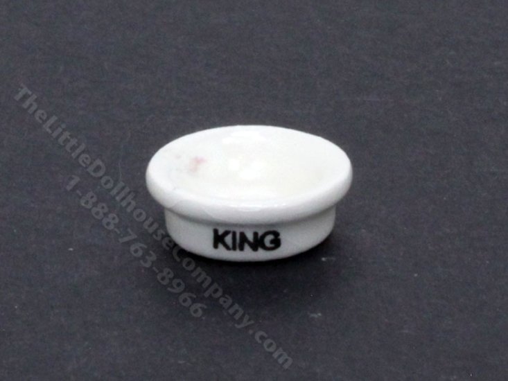 (image for) Miniature "King" Dog Dish for Dollhouses