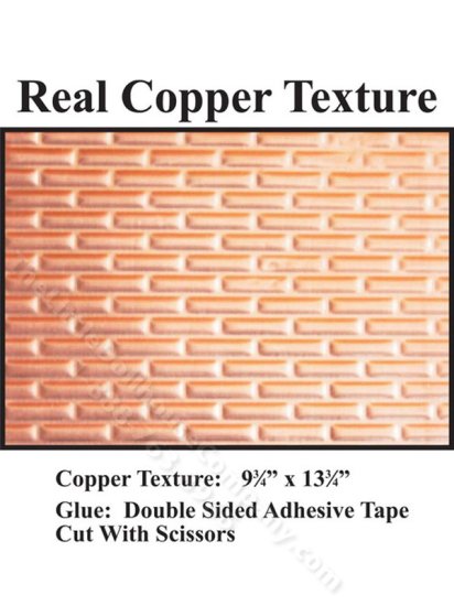 (image for) Dollhouse Scale Model Textured Copper Panel