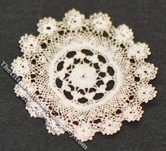 (image for) Miniature Round Laser Cut Doily for Dollhouses