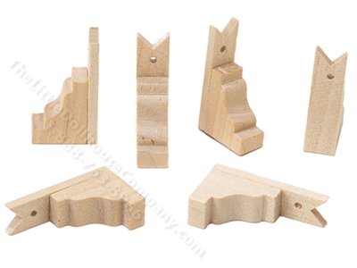 (image for) Miniature Victorian Brackets for Dollhouses (6/pkg)