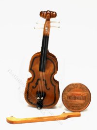 (image for) Miniature Walnut Violin Set