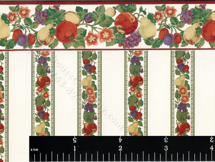 (image for) Ambrosia Stripe Miniature Wallpaper for Dollhouses