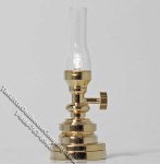 (image for) Miniature Battery Brass Hurricane Table Lamp with Wand