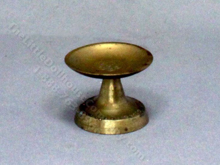 (image for) Vintage Miniature Brass Cake Pedestal for Dollhouses