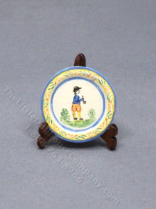 (image for) Vintage Handmade Miniature Plate for Dollhouses