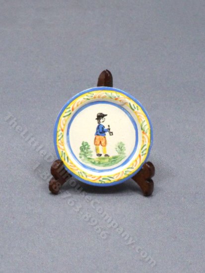 (image for) Vintage Handmade Miniature Plate for Dollhouses