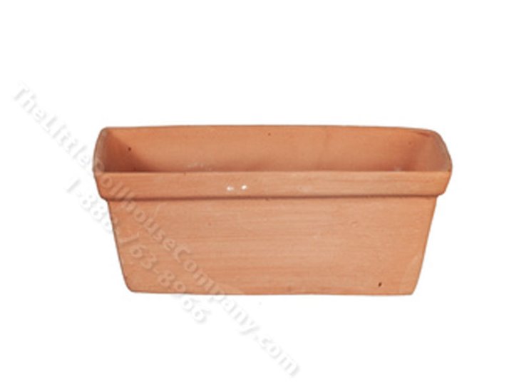 (image for) Miniature Rectangular Terracotta Pot for Dollhouses