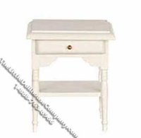 (image for) Miniature White Night Stand for Dollhouses