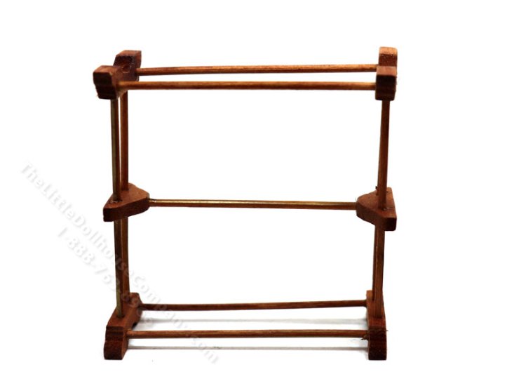 (image for) Miniature Wooden Towel Rack for Dollhouses